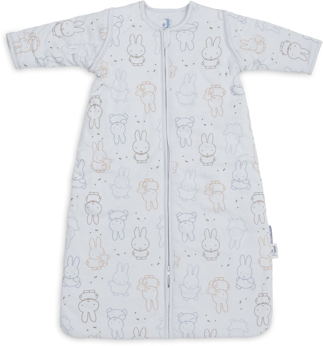 Jollein schlafsack mit abnehmbaren ärmeln 90cm miffy moments - cloudy blue