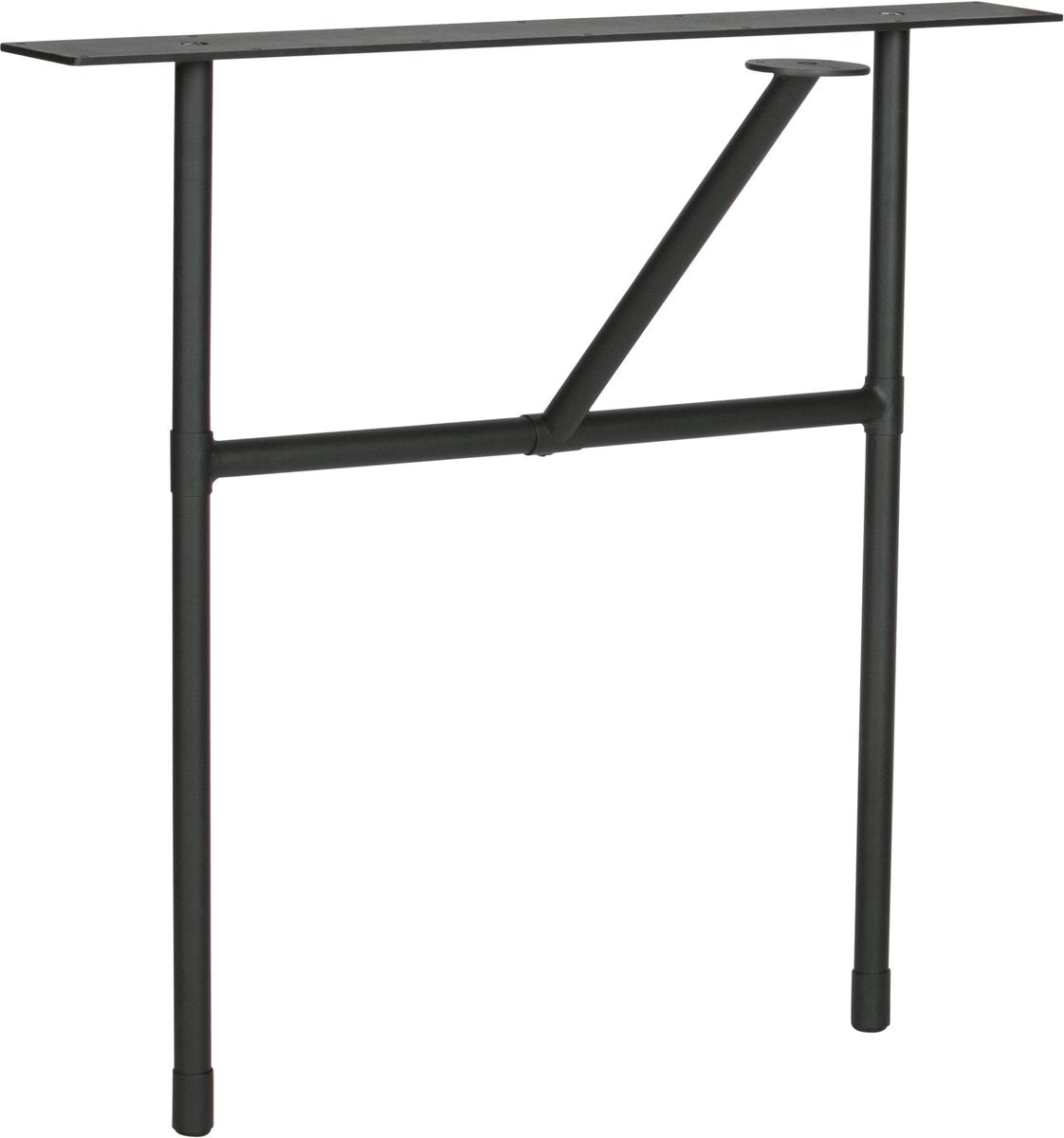 Woood tablo tafel poot h-vorm - metaal - mat zwart - 72x79x36 cm