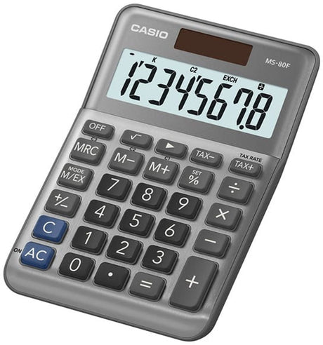 Casio Taschenrechner MS-80F grau 8 Ziffern