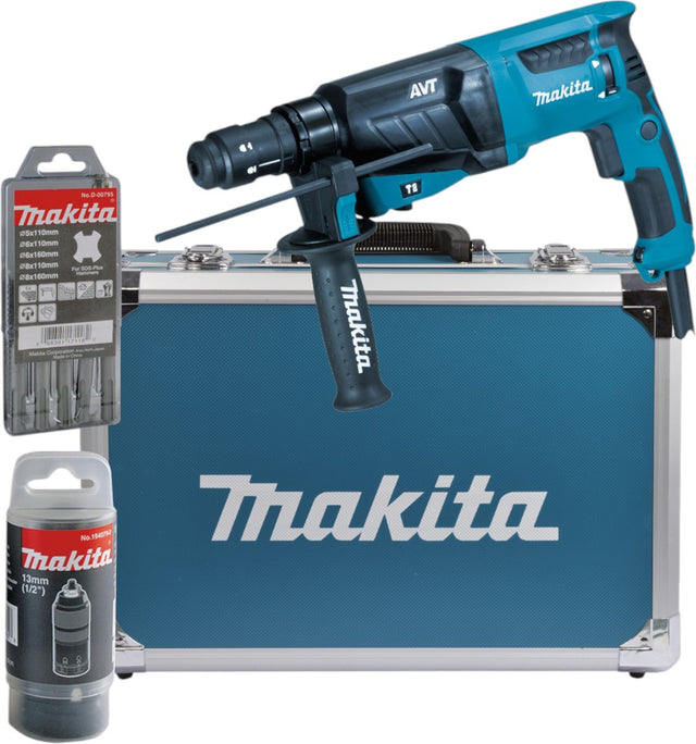 Makita hr2631ft13 Kombihammer Wechselbohrkopf + Bohrerset