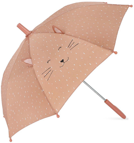 Trixie Regenschirm Kinder Frau Katze – Kinderschirm mit Katzenmotiv – Regenschirm für Schule und Ausflüge – rosa