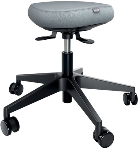 Leitz Ergo Active Sitzhocker mit Rollen und Komfort-Schaukelkissen – Ergonomischer Sattelhocker – höhenverstellbar – Schwarz