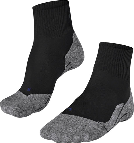 Falke TK5 Cool Short Anti-Blister dünne Lyocell-Funktionsmaterial Wandersocken Herren Schwarz - Größe 42-43
