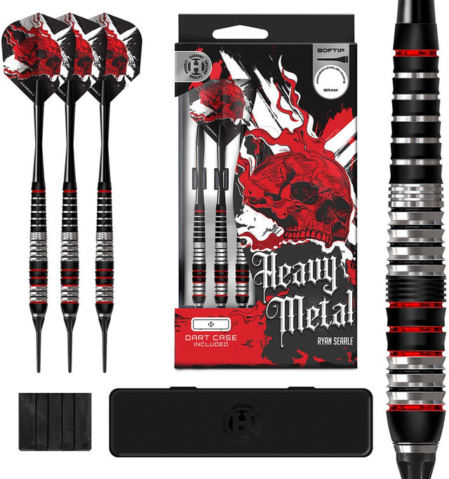 Harrows ryan searle heavy metal brass - soft tip darts