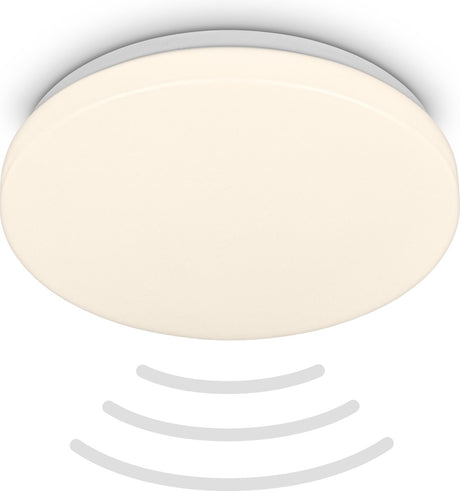 B.k.licht briloner - led badkamerlamp - badkamerverlichting met bewegingsmelder - plafonniére met warm wit licht - ø27 x 6.5 cm