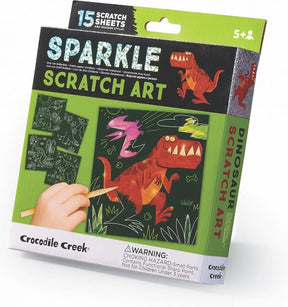 Crocodile Creek Sparkle Rubbelkarten Dino – 15 Karten