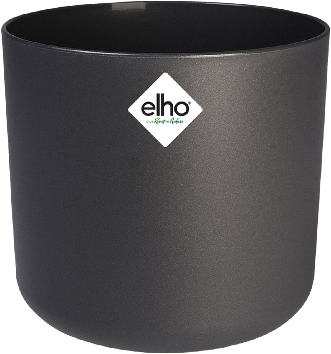 Elho b.for Soft Round 22 – Blumentopf für den Innenbereich – 100 % recycelter Kunststoff – ø 22,3 x H 20,4 cm – Anthrazit