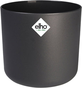 Elho b.for Soft Round 22 – Blumentopf für den Innenbereich – 100 % recycelter Kunststoff – ø 22,3 x H 20,4 cm – Anthrazit