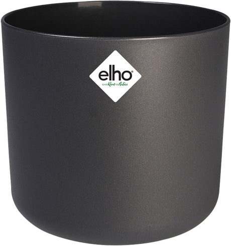 Elho b.for Soft Round 22 – Blumentopf für den Innenbereich – 100 % recycelter Kunststoff – ø 22,3 x H 20,4 cm – Anthrazit