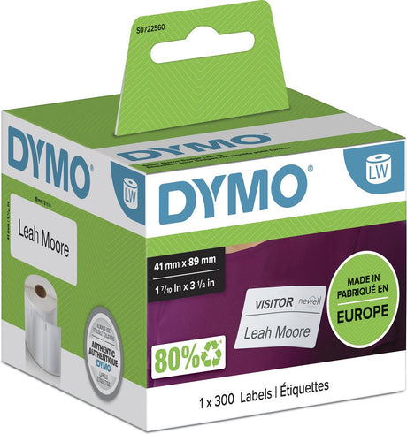 Dymo Etiketten Labelwriter ft 89 x 41 mm (300 Stück)