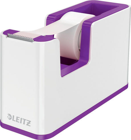 Leitz Wow Klebebandhalter – inklusive 1 Rolle Klebeband – lila weiß