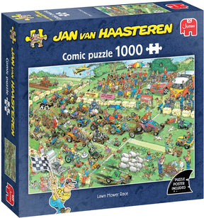 Jumbo lawn mower race - jan van haasteren - puzzel van 1000 stukjes