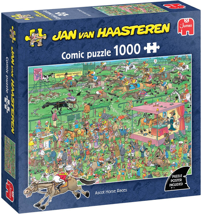 Jumbo ascot horse races - jan van haasteren - puzzel van 1000 stukjes