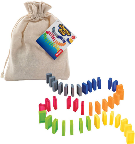 Grafix Domino-Steinspielzeug im Baumwollbeutel – buntes Steinset.