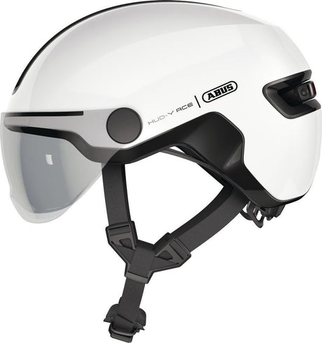 Abus hud-y ace - Fahrradhelm glänzend weiß m (54 - 58 cm)