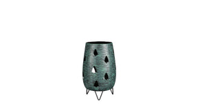 Lantaarn ''tree'' groen - metaal - h19,5xd12cm
