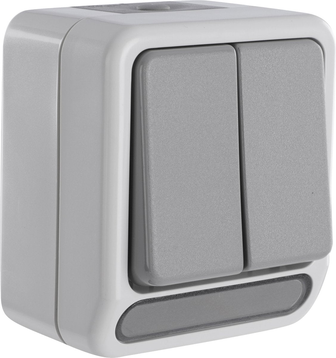 Schneider electric merten aquastar schakelaar - spatwaterdicht - opbouw - serieschakelaar - ip44 - grijs