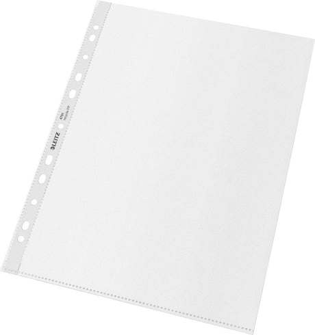 Leitz 100x Recycling-A4-Showtasche – Einsteckhüllen von 100 Mikron – 90 % recycelter Pre-Consumer-Kunststoff – transparent