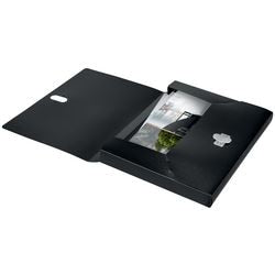 Leitz Recycle-Dokumentenbox A4 – 80 % recycelter Post-Consumer-Kunststoff – Schwarz