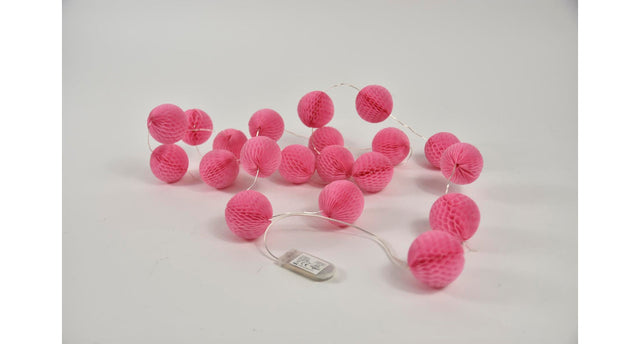 Led guirlande met lampions 2 meter fuchsia