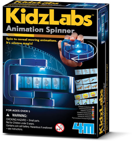 4 m Wissenschaft und Spiele – Erstellen Sie einen animierten Fidget Spinner – Bausatz – Kidzlabs – 5 Jahre