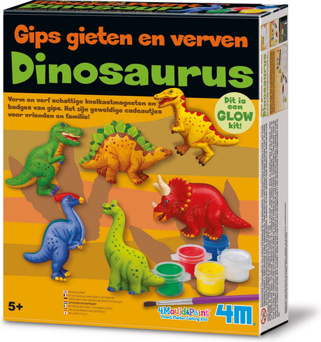 4 m langes Kunsthandwerk, das im Dunkeln leuchtet – gießen und bemalen – Dinosaurier – kreatives Spielzeug – ab 5 Jahren