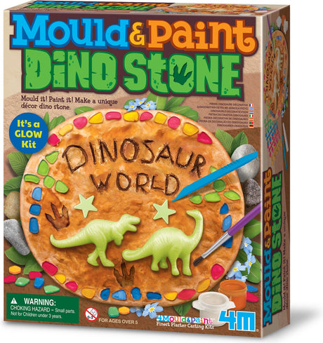 4 m Basteln – Gießen und Bemalen – Dino-Stein – kreatives Spielzeug – 5+