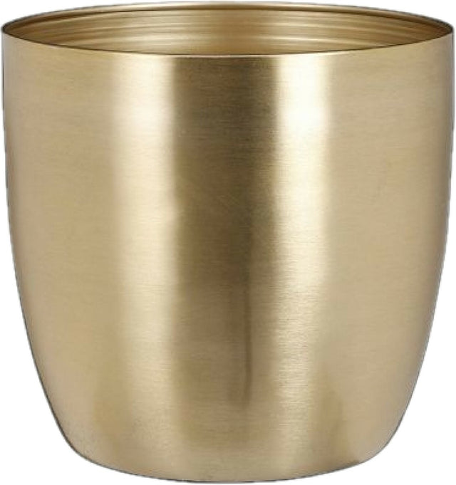 Mica decorations plantenpot - metaal - goud - d20 x h19 cm - bloempot