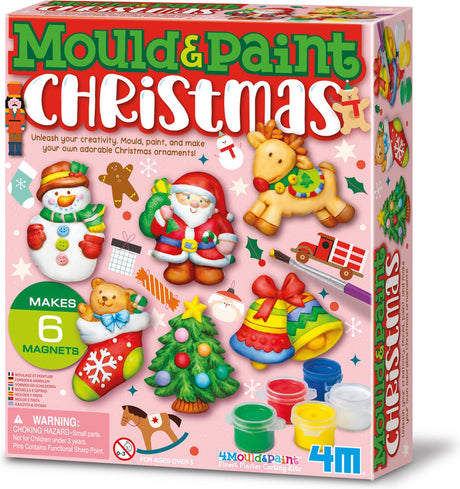 4 m Basteln – Gießen und Malen – Weihnachten – kreatives Spielzeug – 6 Magnete – Hobby-Paket – 5+