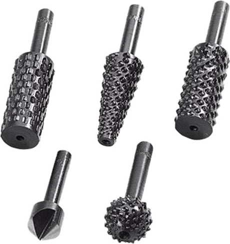 Wolfcraft - Raspelset 5-teilig - Senkbohrer - Frässet - Holzfräser - 2540000