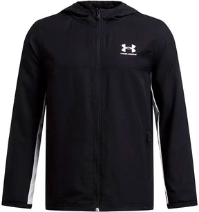 Under armour ua b rival wvn jacket jongens sportvest - zwart