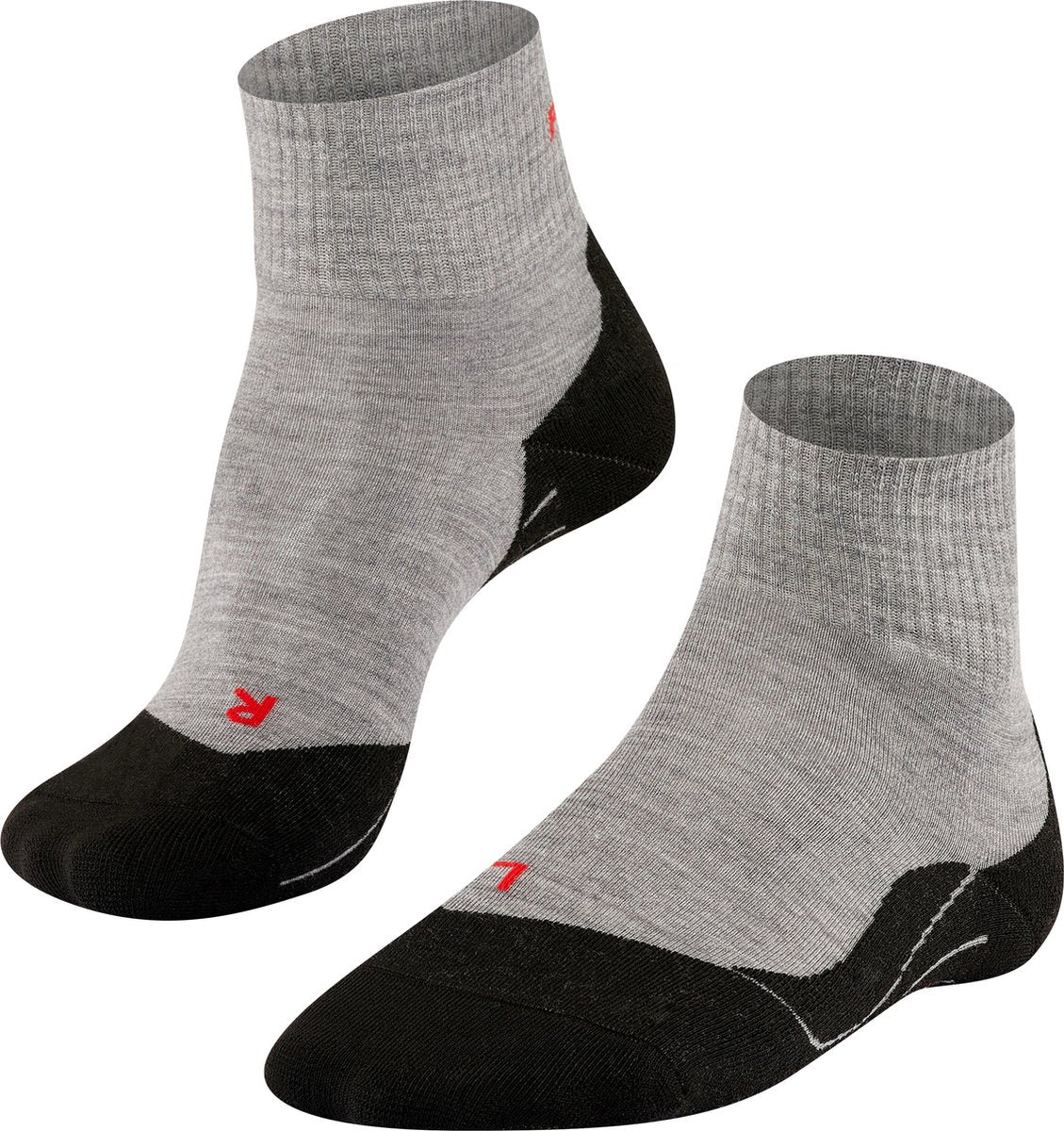 Falke TK5 kurze Anti-Blister Wandersocken aus dünnem Woll-Funktionsmaterial Herren grau - Größe 44-45