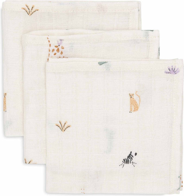 Jollein hydrofiel monddoekje 31x31cm jungle jambo (3pack)