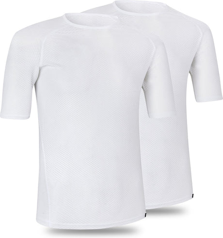 Gripgrab – Ultralight Mesh 2er-Pack Kurzarm-Basisschicht Sommer-Fahrrad-Unterhemd Polygiene-Sweatshirt – Weiß – Herren – Größe XXL