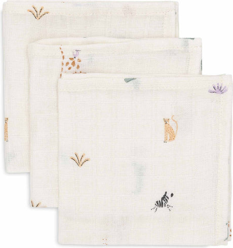 Jollein hydrofiel monddoekje 31x31cm jungle jambo (3pack)