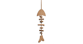 Wooden fish skeleton 19x70cm