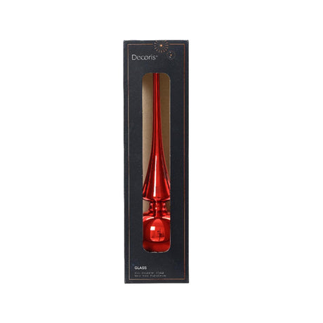 Decoris Peak Glasglanz Weihnachtsrot 26cm