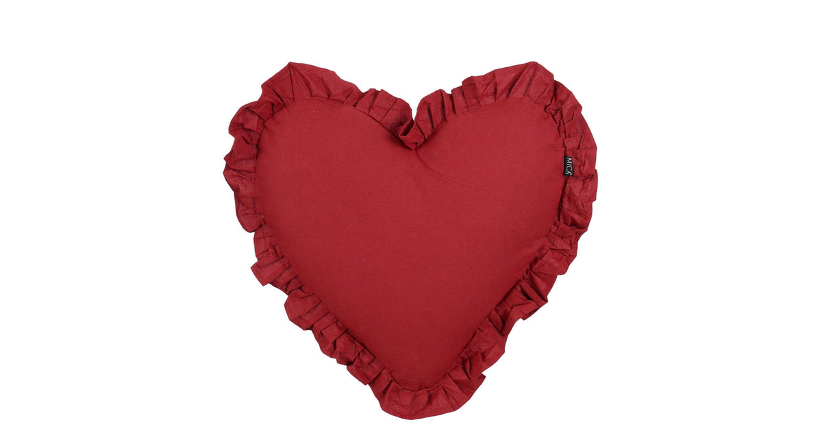 Kussen hart rood - l50xb45xh10cm