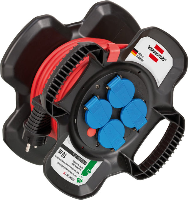 Brennerstuhl Kabeltrommel x-gum ip44 10m n05v3v3-f3g1,5 *be* Pin Erde