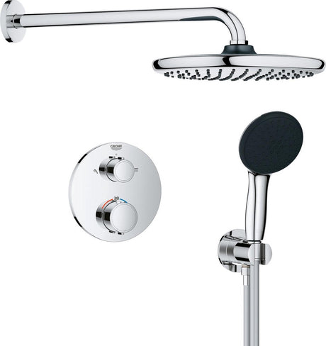 Grohe Präzisions-Einbauduschsystem – rundes Bedienfeld – Chrom