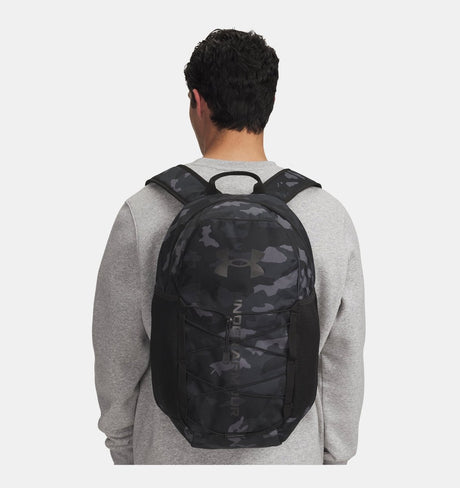 Under armour hustle sport 6.0 backpack-blk unisex sporttas - zwart - zwart - metallic zwart