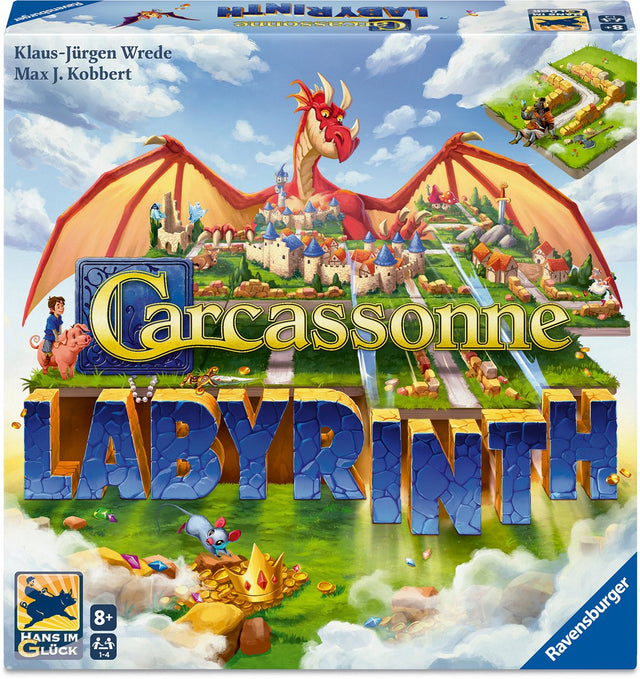 Ravensburger carcassonne labyrinth - bordspel - 1 tot 4 spelers - vanaf 8 jaar