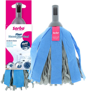 Sorbo Boden-Viskose-Moppkopf – Viskose-Moppkopf mit Scheueroberfläche – fusselfrei – Multi-Click-Linie