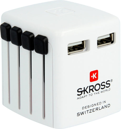 Skross - Reiseadapter - USB-Ladegerät 2xUSB 2400 ma