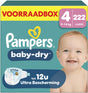 Pampers Baby-Dry Größe 4 – 222 Windeln – 9 kg–14 kg – Aufbewahrungsbox