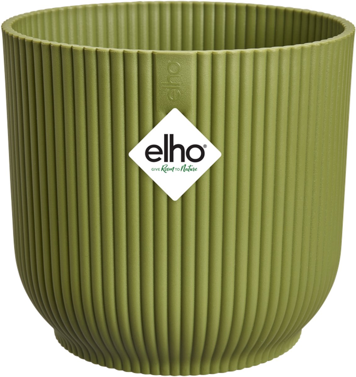 Elho vibes fold rond 18 - bloempot voor binnen - 100% gerecycled plastic - ø 18.4 x h 16.8 cm - varengroen