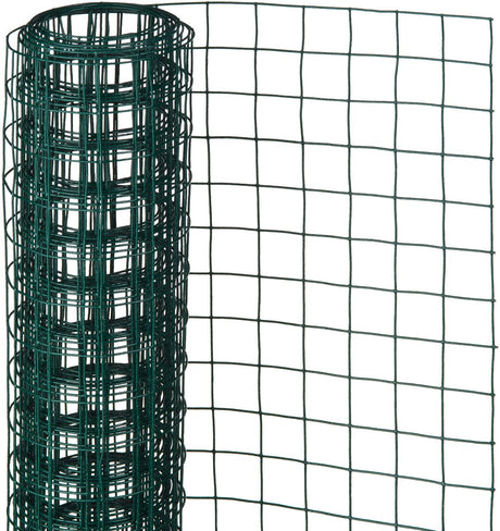 Natur – verzinktes Stahlgeflecht – 5 x 1 m – grün – 12,7 mm Maschenweite