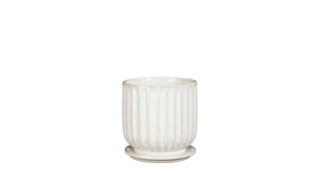Tim pot round white - h16xd15,5cm