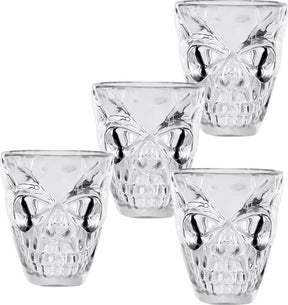 Boland - set 4 plastic shotglaasjes schedel - horror - horror