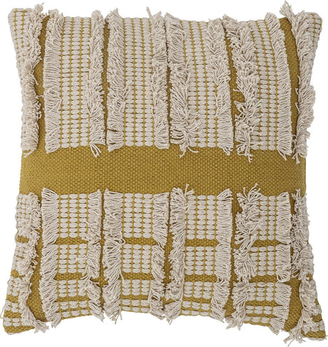 Bloomingville cea cushion, yellow, cotton